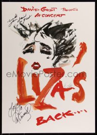 8y0211 LIZA MINNELLI signed 17x23 music poster 1987 by BOTH Liza Minnelli AND David Gest, cool art!