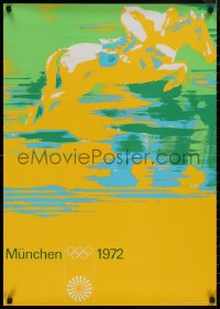 8y0379 OLYMPISCHE SPIELE MUNCHEN 1972 23x33 German special poster 1970 horse art by Cranham & Aicher!