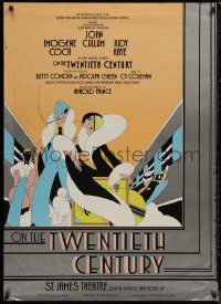 8y0246 ON THE TWENTIETH CENTURY 30x41 stage poster 1978 cool art, based on the Howard Hawks movie