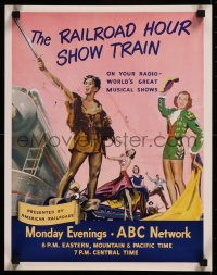 8y0175 RAILROAD HOUR radio poster 1949 musical romances Gordon MacRae & Dorothy Warenskjold!