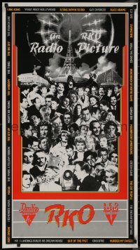 8y0386 RKO 30 YEARS OF CLASSIC HITS 2-sided 21x38 special poster 1982 montage of their top stars & movies!