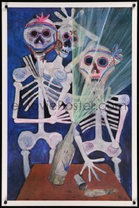 8y0096 RUFINO TAMAYO 27x41 art print 1990s great Day of the Dead skeleton artwork!