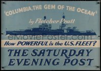 8y0263 SATURDAY EVENING POST 28x40 advertising poster 1939 Columbia Gem of the Ocean, Fletcher Pratt