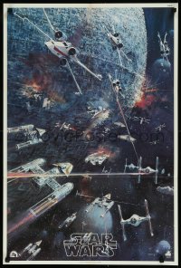 8y0218 STAR WARS 22x33 Canadian music poster 1977 George Lucas classic, Berkey artwork, soundtrack!