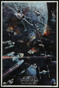 8y0217 STAR WARS 22x33 music poster 1977 George Lucas classic, John Berkey artwork, soundtrack!