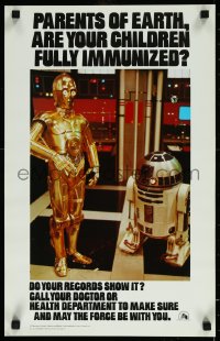 8y0394 STAR WARS HEALTH DEPARTMENT POSTER 14x22 special poster 1979 C3P0 & R2D2, do your records show it?