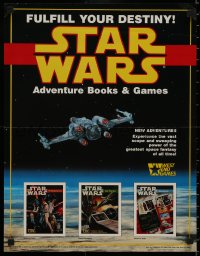 8y0266 STAR WARS 17x22 advertising poster 1987 West End Games books and boardgame!