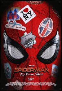 8y1251 SPIDER-MAN: FAR FROM HOME advance DS 1sh 2019 Marvel Comics, Tom Holland in title role!