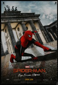 8y1253 SPIDER-MAN: FAR FROM HOME int'l teaser DS 1sh 2019 Marvel Comics, Tom Holland in Berlin!
