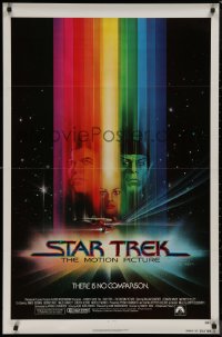8y1257 STAR TREK advance 1sh 1979 cool art of Shatner, Nimoy, Khambatta and Enterprise by Bob Peak!