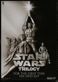 8y0237 STAR WARS TRILOGY 28x39 Australian video poster 2004 Harrison Ford, Mark Hamill, Carrie Fisher, A New Hope!