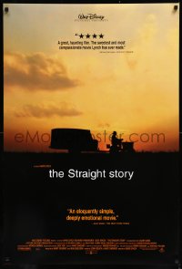 8y1271 STRAIGHT STORY DS 1sh 1999 David Lynch, Walt Disney, riding lawnmower & sunset!