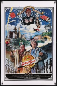 8y1273 STRANGE BREW int'l 1sh 1983 art of hosers Rick Moranis & Dave Thomas with beer by John Solie!