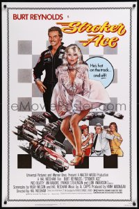 8y1279 STROKER ACE 1sh 1983 car racing art of Burt Reynolds & sexy Loni Anderson by Drew Struzan!