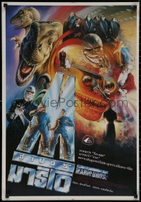 8y0554 SUPER MARIO BROS Thai poster 1993 Hoskins, Leguizamo, Tongdee art of Nintendo characters!