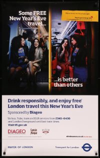 8y0146 TRANSPORT FOR LONDON 25x40 travel poster 2012 drink responsibly and enjoy free travel!