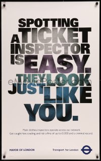8y0142 TRANSPORT FOR LONDON 25x40 travel poster 2011 spotting a ticket inspector is easy!
