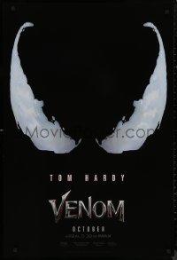 8y1323 VENOM teaser DS 1sh 2018 Tom Hardy in the title role, eyes logo, RealD/IMAX!