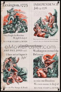 8y0110 BUY WAR STAMPS & BONDS 25x38 WWII war poster 1942 patriotic art by J. Daugherty!