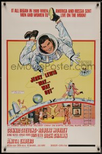 8y1329 WAY WAY OUT 1sh 1966 art of astronaut Jerry Lewis sent to live on the moon in 1989!