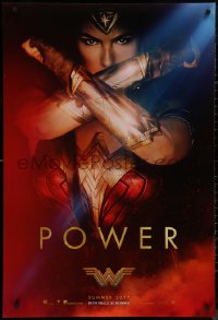 8y1340 WONDER WOMAN teaser DS 1sh 2017 sexiest Gal Gadot in title role/Diana Prince, Power!