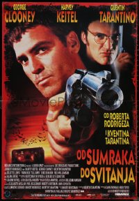 8y0518 FROM DUSK TILL DAWN Yugoslavian 27x39 1996 George Clooney & Quentin Tarantino, vampires!