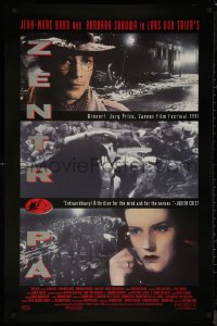 8y1348 ZENTROPA foil 1sh 1992 Lars Von Trier's Europa, Jean-Marc Barr, Barbara Sukowa!