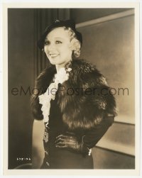 8z0041 AFFAIRS OF A GENTLEMAN 8x10 still 1934 sexy Leila Hyams wearing fur with hand on her hip!