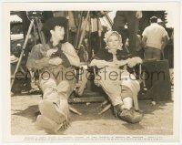 8z0054 ALLEGHENY UPRISING candid 8x10 still 1939 John Wyane & Claire Trevor relaxing between scenes!