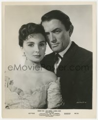 8z0093 BIG COUNTRY 8.25x10 still 1958 best posed portrait of Jean Simmons & Gregory Peck!