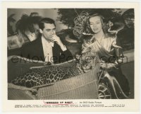 8z0124 BRINGING UP BABY 8.25x10.25 still 1938 Katharine Hepburn & Cary Grant with leopard, Hawks!