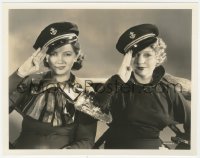 8z0126 BUM VOYAGE 8x10.25 still 1934 c/u of Thelma Todd & Patsy Kelly saluting in sailor caps!