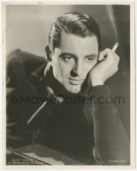 8z0136 CARY GRANT 7.75x9.75 still 1930s youthful Paramount studio portrait with cigarette in hand!