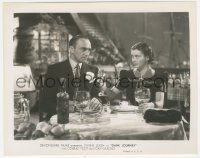 8z0190 DARK JOURNEY 8x10.25 still R1947 great close up of Conrad Veidt & Vivien Leigh at table!