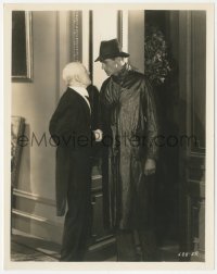8z0208 DOOMSDAY 8x10 still 1928 full-length angry Gary Cooper in raincoat glaring at old man!