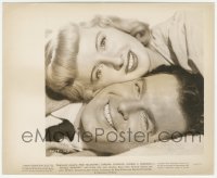 8z0211 DOUBLE INDEMNITY 8.25x10 still 1944 best smiling portrait of Barbara Stanwyck & Fred MacMurray!