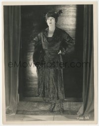 8z0267 GLORIA SWANSON 8x10 key book still 1920s modeling Russian blouse & skirt of black matelasse!