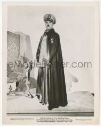 8z0277 GREAT DICTATOR 8x10.25 still 1940 Charlie Chaplin as Hitler-like Hynkel in cape by throne!