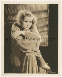 8z0281 GRETA GARBO deluxe 8x10 still 1930s MGM studio portrait looking very distraught!