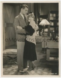 8z0293 HER WEDDING NIGHT 8x10 key book still 1930 full-length Clara Bow & Ralph Forbes hugging!