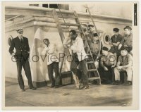 8z0296 HIS WOMAN 8x10 still 1931 crew eagerly waits for captain Gary Cooper to make a decision!