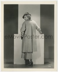 8z0317 ISABEL JEWELL deluxe 8.25x10 still 1933 showing the back of her wool swagger coat by Ball!