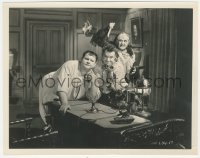 8z0359 LAUREL-HARDY MURDER CASE 8x10 still 1930 wonderful image of them with housekeeper in drag!