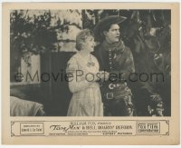 8z0020 HELL-ROARIN' REFORM 8x10 LC 1919 great close up of surprised Tom Mix & Kathleen O'Connor!