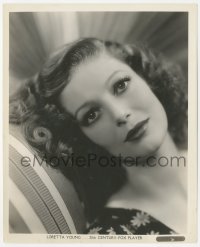 8z0373 LORETTA YOUNG 8.25x10 still 1930s super close head & shoulders portrait at 20th Century-Fox!