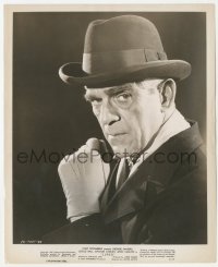8z0379 LURED 8.25x10 still 1947 head & shoulders portrait of Boris Karloff in suit & tie with hat!