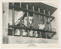 8z0385 MAN ESCAPED 8.25x10 still 1957 French Francois Leterrier behind bars in Nazi prison in WWII!