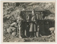 8z0386 MAN FROM WYOMING 7.75x10 news photo 1930 uniformed Gary Cooper & June Collyer by bunker!