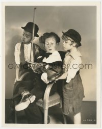 8z0409 MIKE FRIGHT 8x10.25 still 1934 Stymie & Tommy Bond hassle kid with violin, Our Gang, rare!
