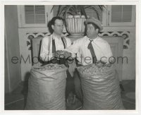 8z0460 RIO RITA candid 8.25x10 still 1942 Abbott & Costello with two huge sacks of walnuts!